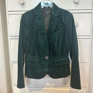 Talbots Women's Deep Green Velvet Blazer